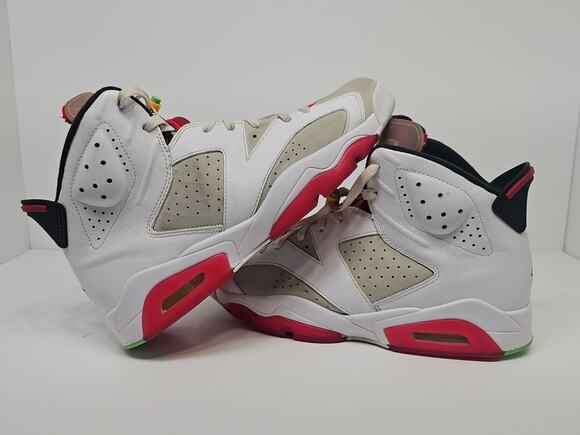 Air Jordan 6 Hare Retro Size 12 Mens White Grey Red Sneakers 2020 CT8529-062